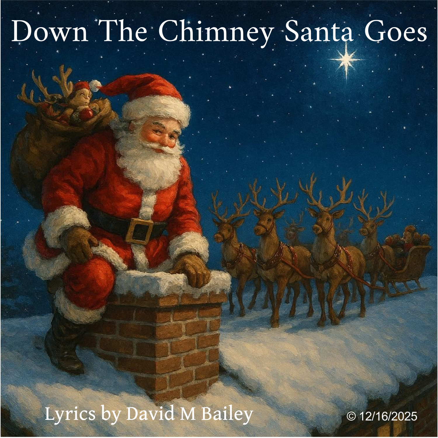 AI generated image for the song Down The Chimney Santa Goes